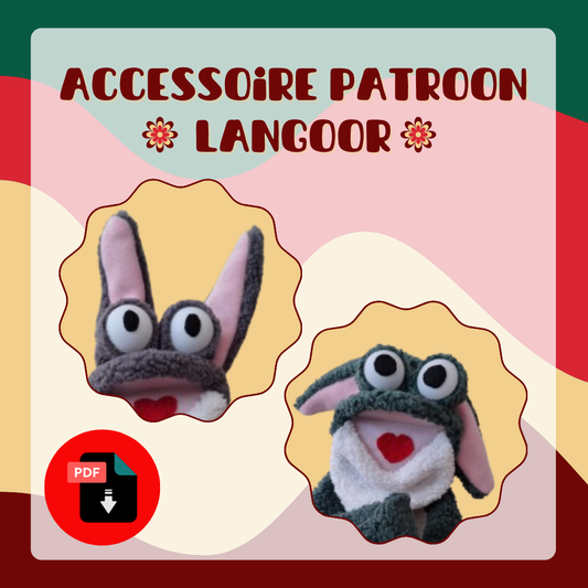 Langoor | Digitaal Duppet Accessoire naaipatroon | PDF A4